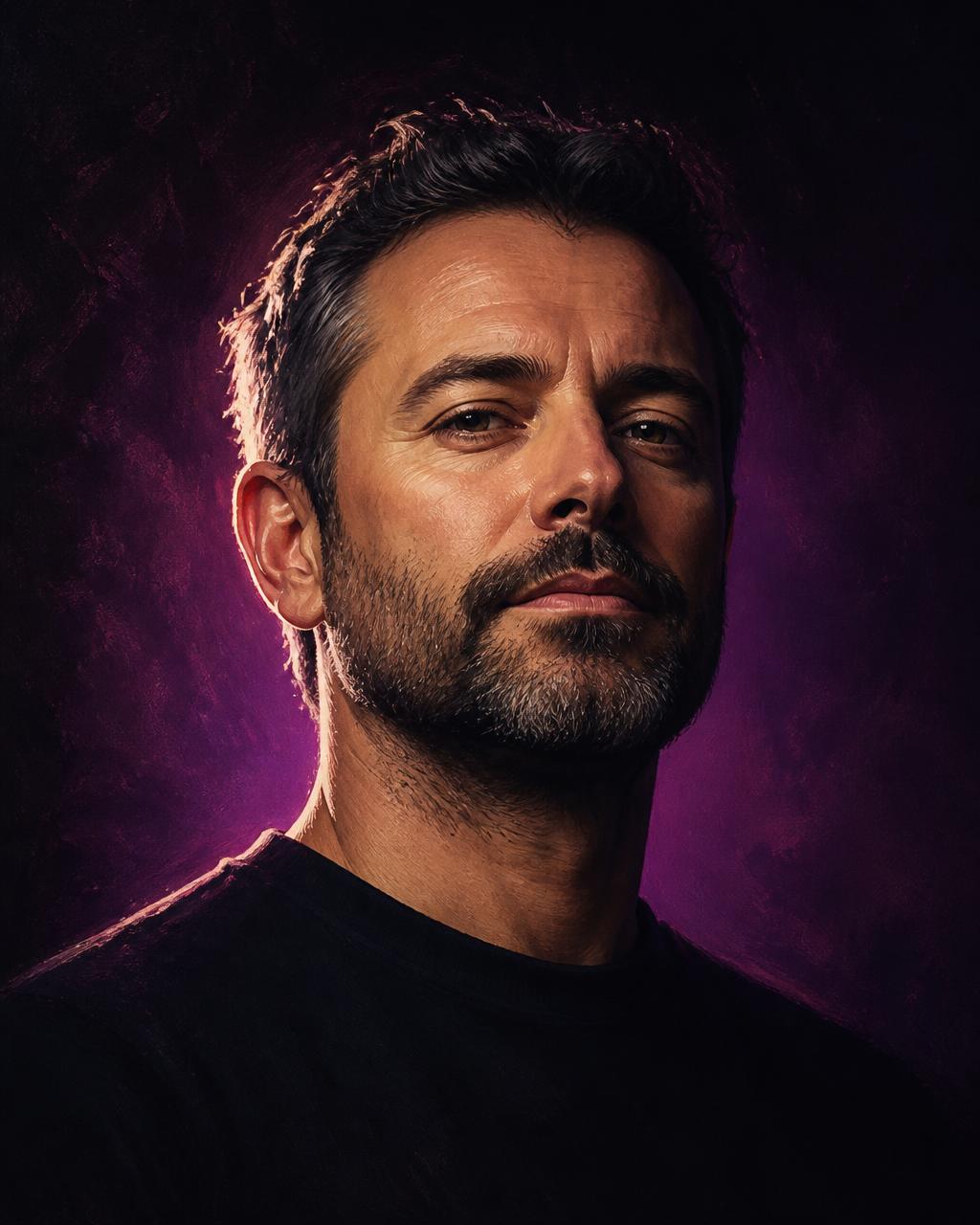 Illustrated portrait of River, Founder & Creative Director at LivFastt Studio